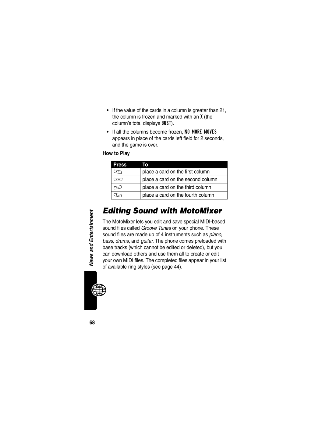 Motorola C256 manual Editing Sound with MotoMixer 