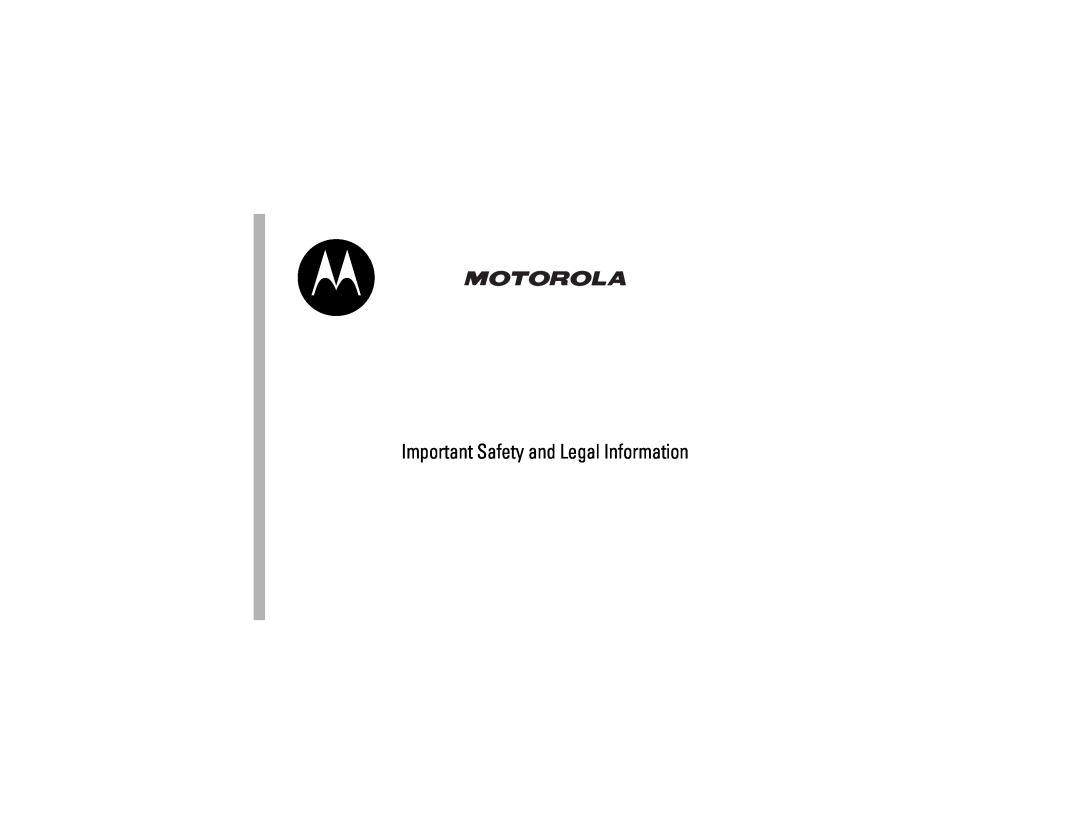 Motorola C290 manual Important Safety and Legal Information 