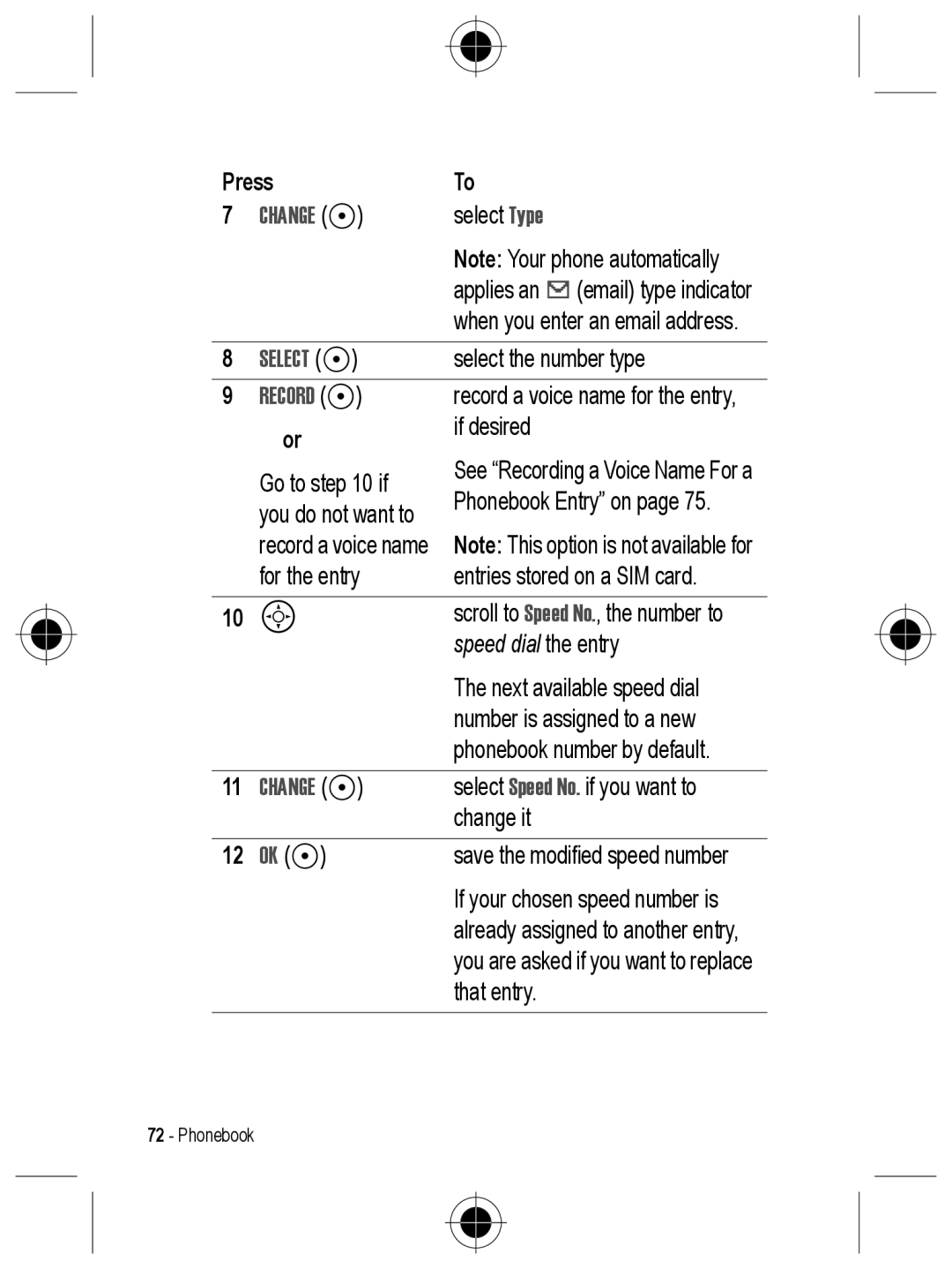 Motorola C330 manual Record + 