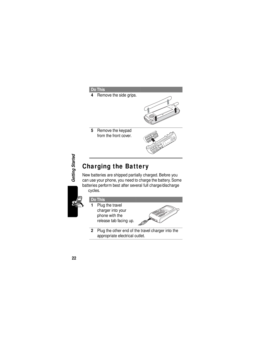 Motorola C331 manual Charging the Battery, Cycles 