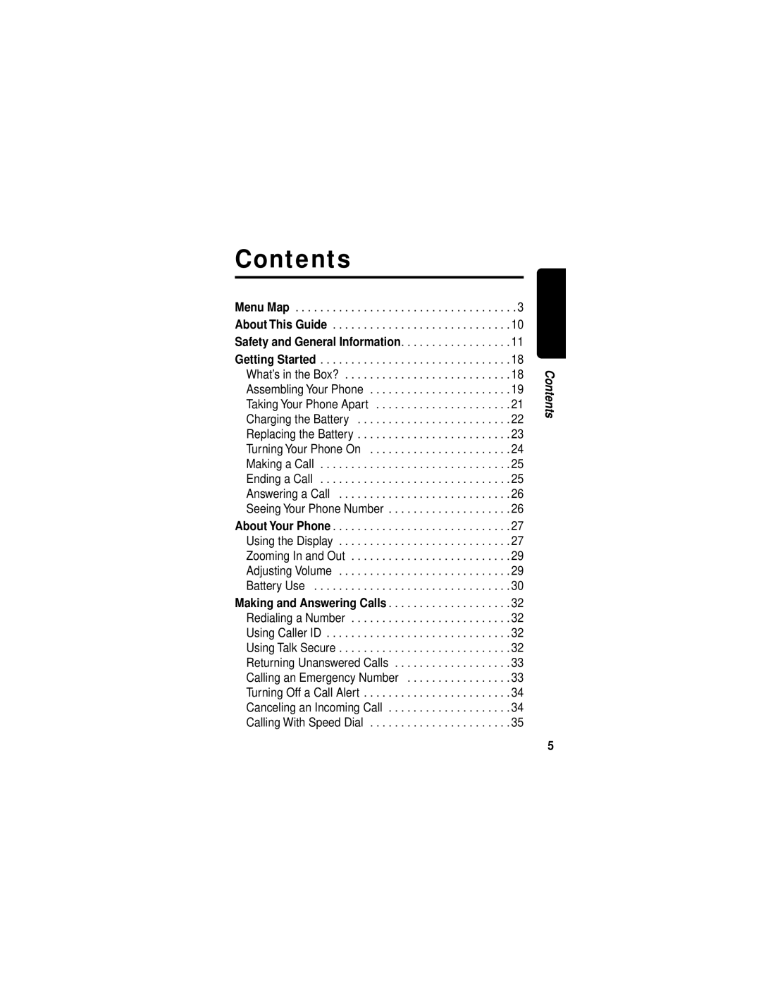 Motorola C331 manual Contents 