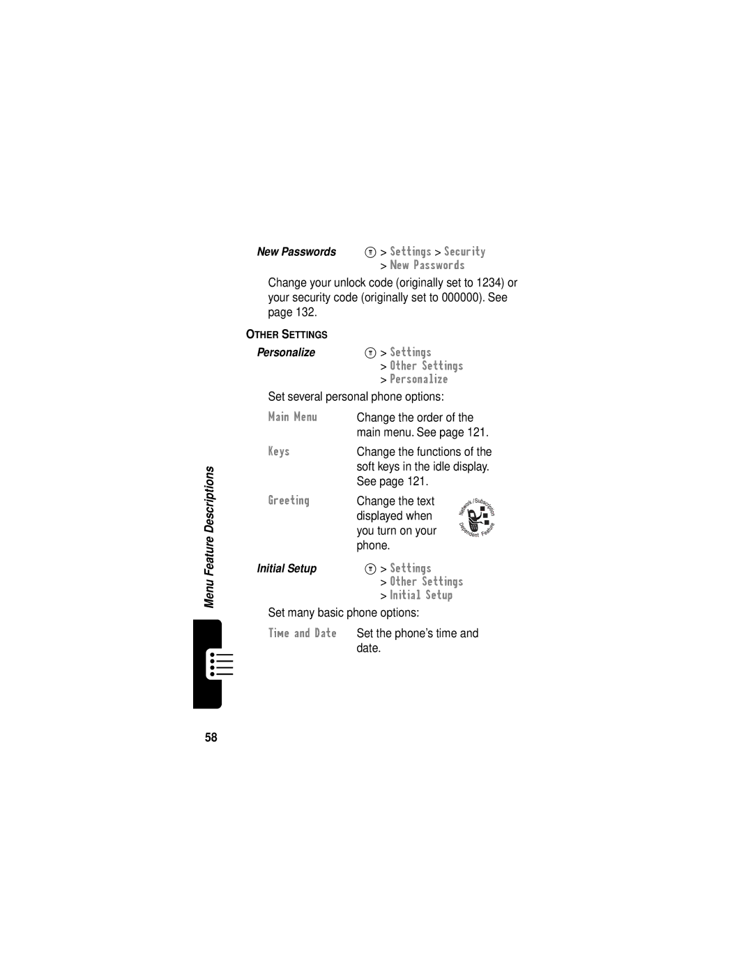 Motorola C331 manual Change the text, Displayed when You turn on your Phone 