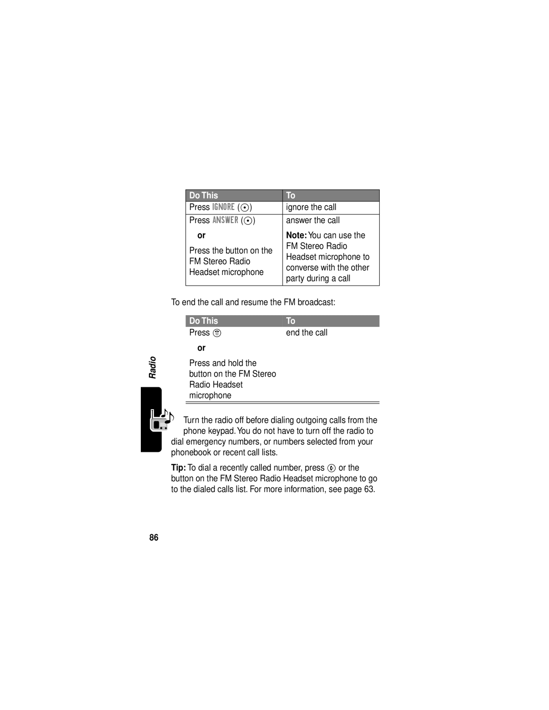 Motorola C331 manual Phonebook or recent call lists 