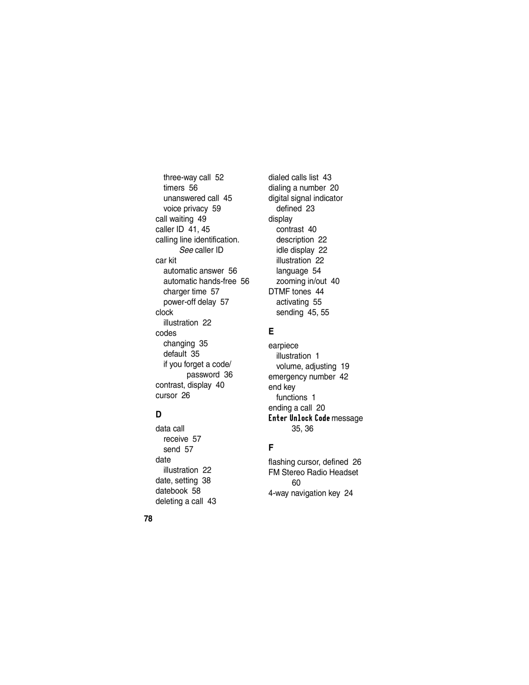 Motorola C332T manual Way navigation key 