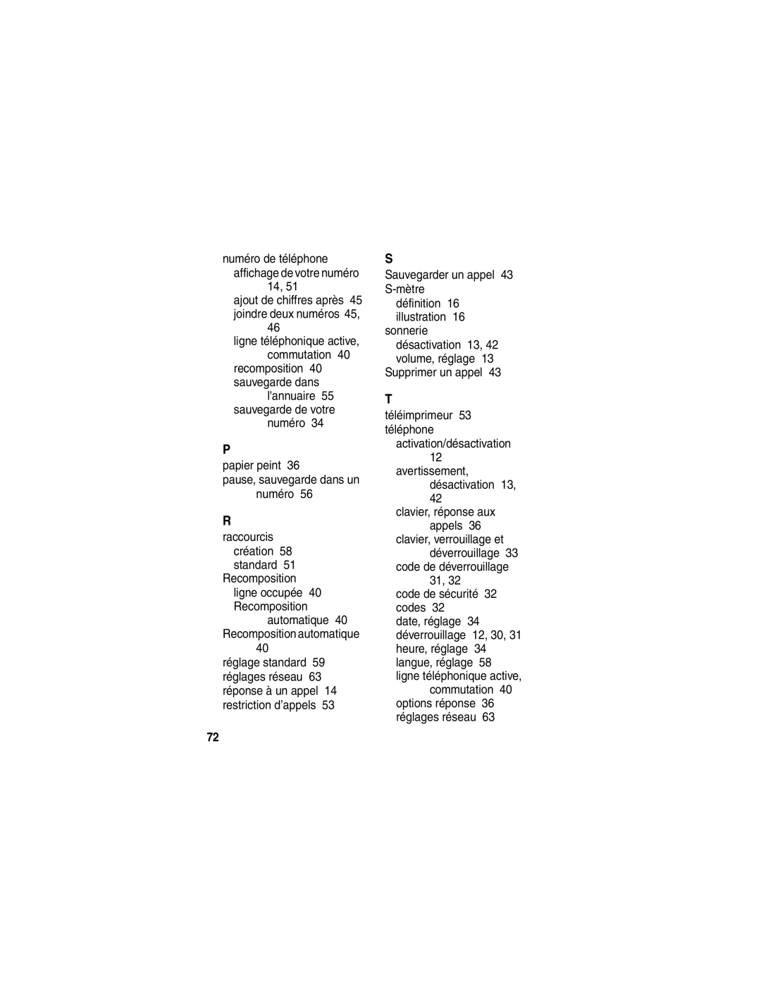 Motorola C341 manual Clavier, verrouillage et déverrouillage 