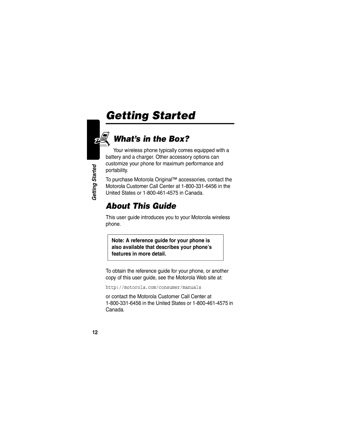 Motorola C353 manual Getting Started, What’s in the Box?, About This Guide 
