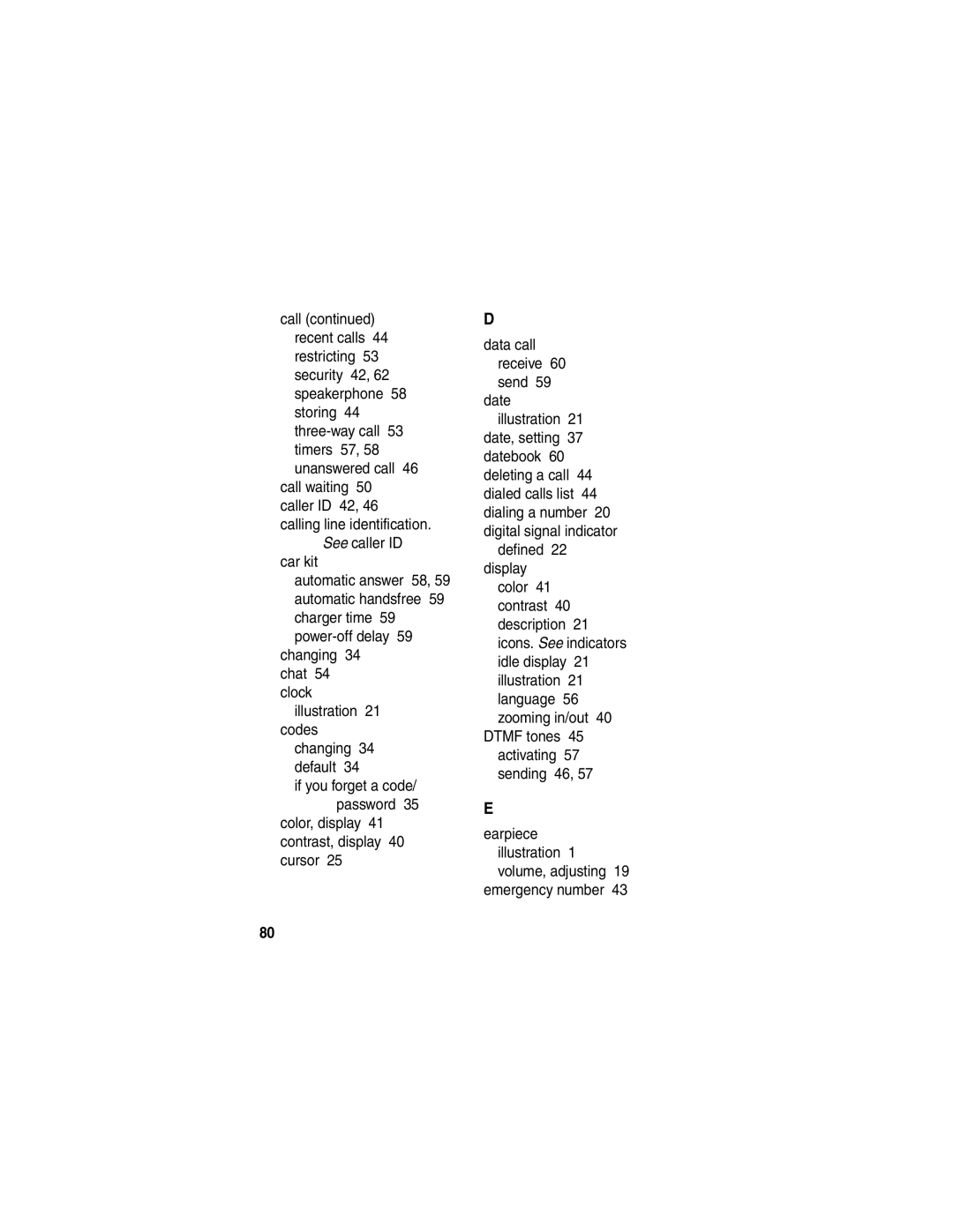 Motorola C353 manual If you forget a code/ password 