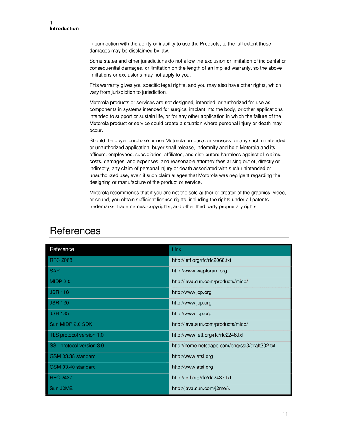 Motorola C381P technical manual References 