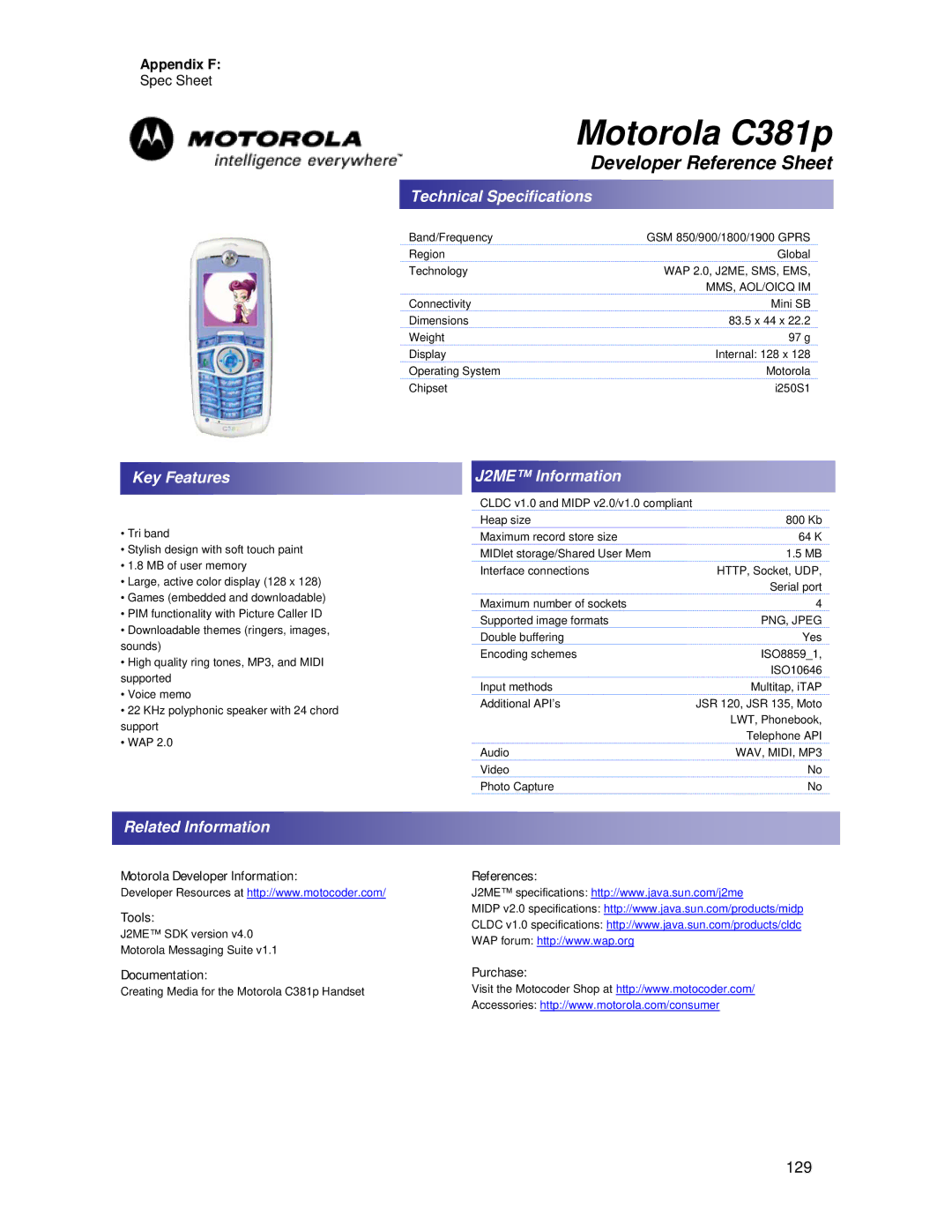 Motorola C381P technical manual Motorola C381p 