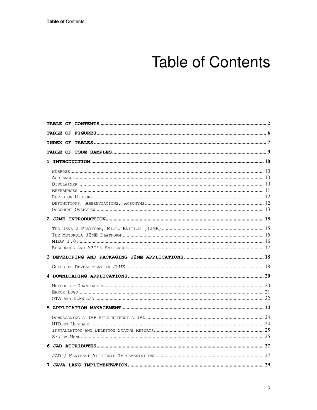 Motorola C381P technical manual Table of Contents 