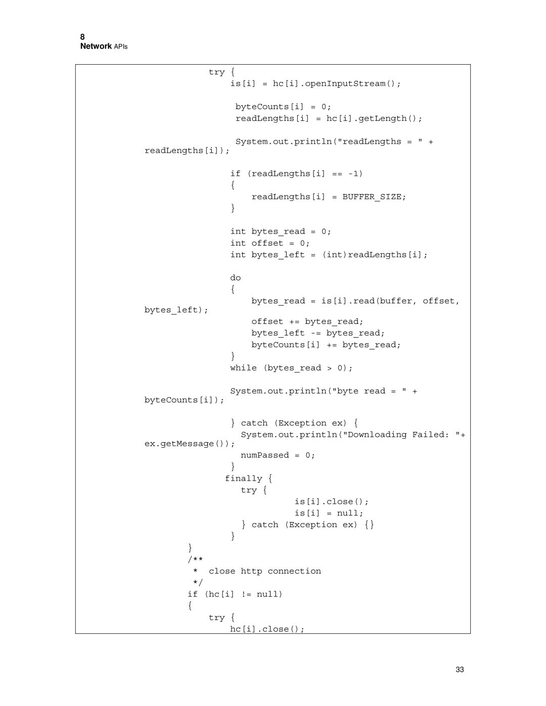 Motorola C381P technical manual Network APIs 