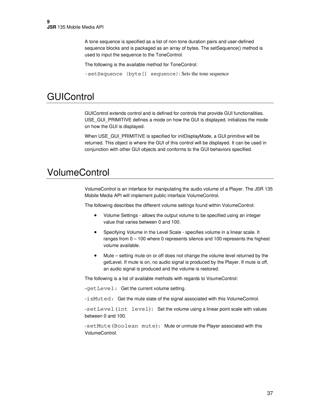 Motorola C381P technical manual GUIControl, VolumeControl 