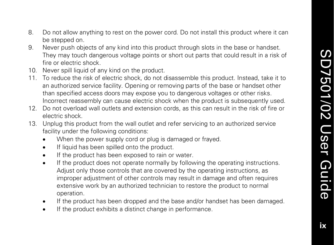 Motorola C51 Series manual SD7501/02 User Guide 