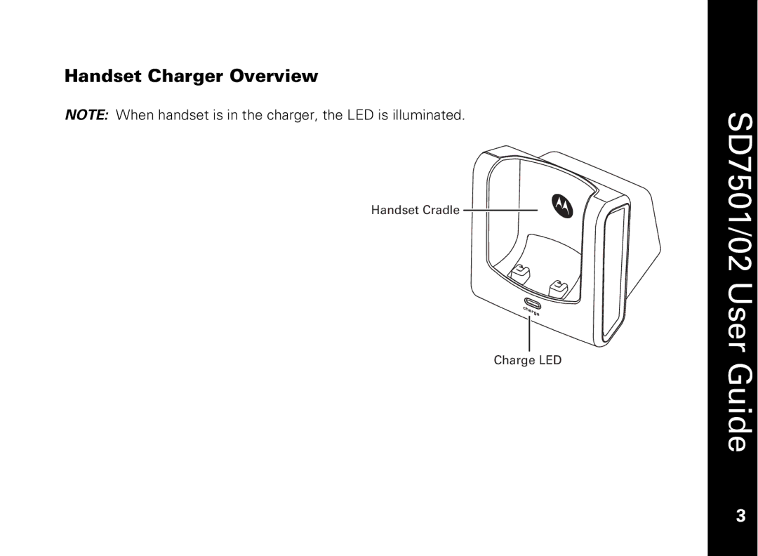 Motorola C51 Series manual Handset Charger Overview 