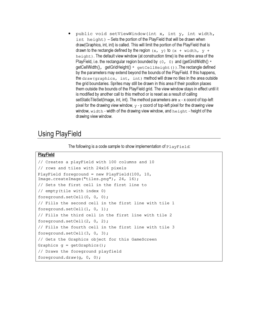 Motorola C550, C450, C370 technical manual Using PlayField 