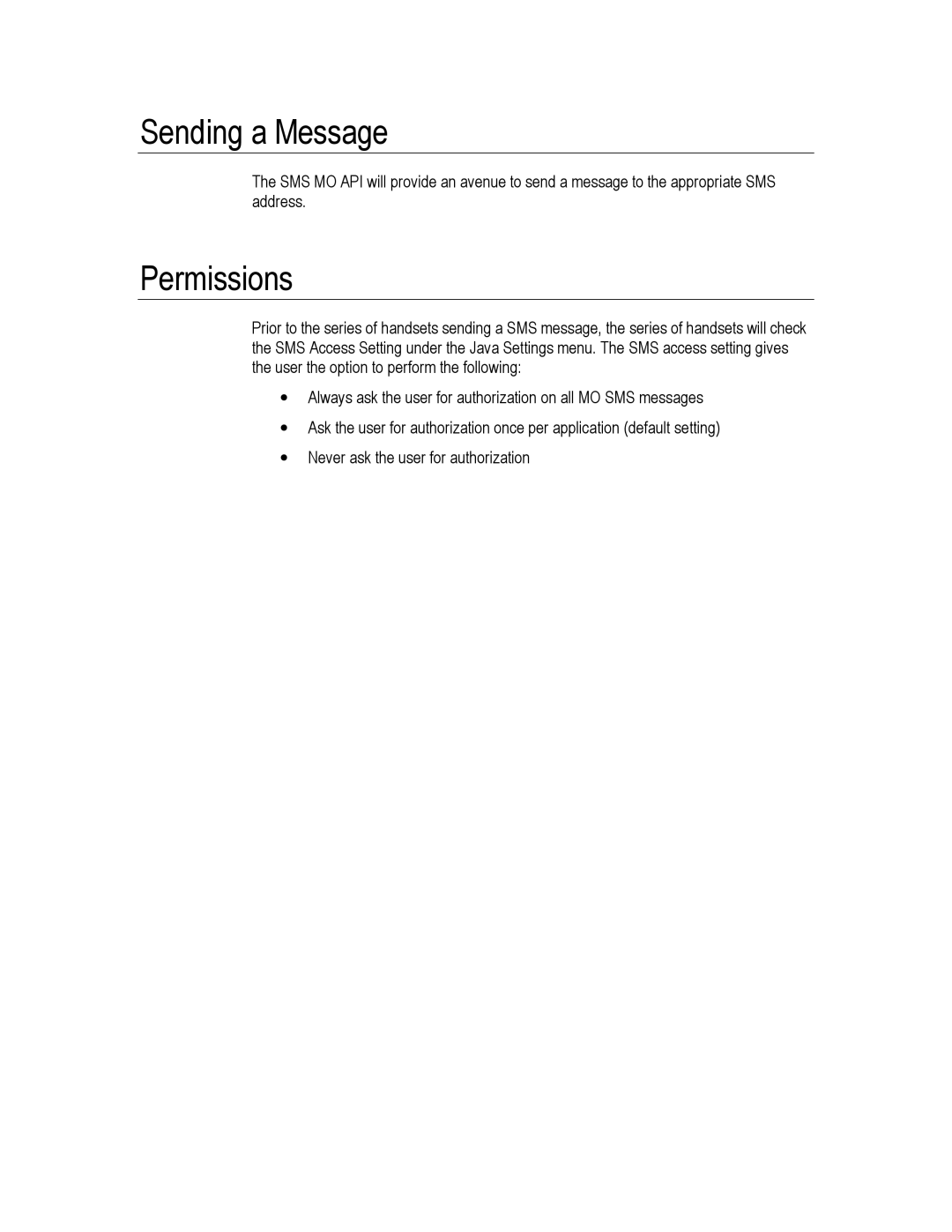 Motorola C450, C550, C370 technical manual Sending a Message, Permissions 