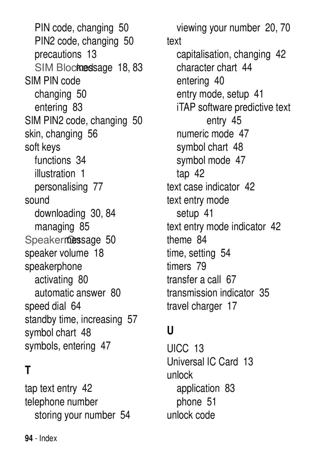 Motorola C975 3G manual Sound downloading 30, 84 managing, Speed dial 