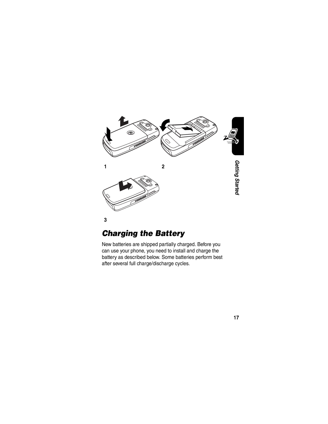 Motorola C975 manual Charging the Battery 