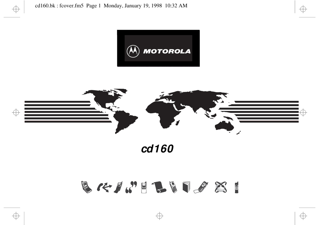 Motorola cd 160 manual Cd160.bk fcover.fm5 Page 1 Monday, January 19, 1998 1032 AM 