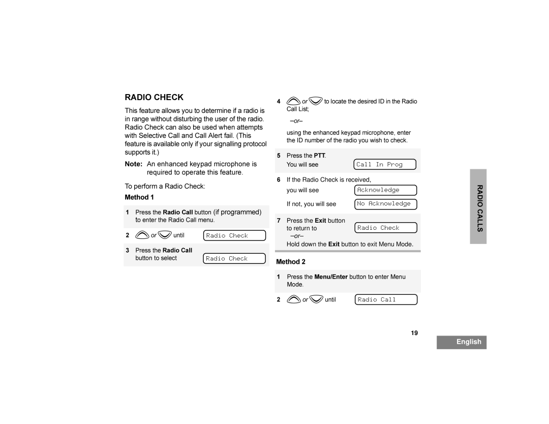 Motorola CDM1250 manual $,2&+, 7RSHUIRUPD5DGLR&KHFN 