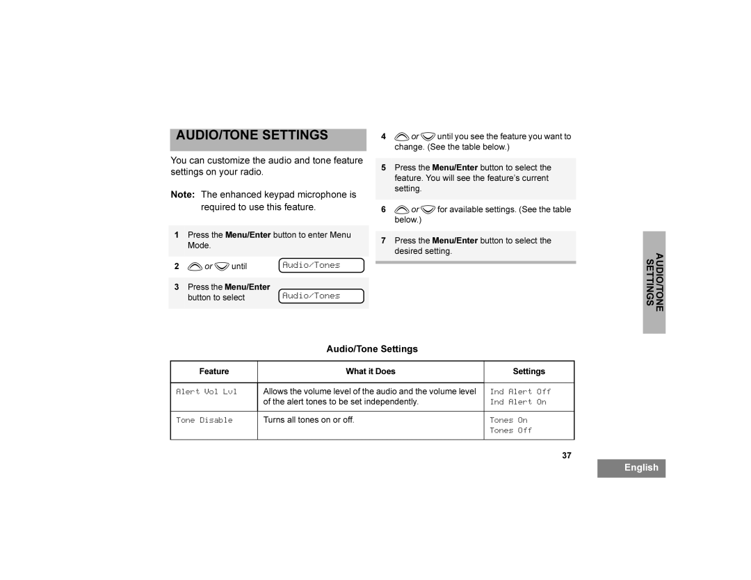 Motorola CDM1250 manual $8,2721677,1*6, $8,2721 677,1*6, $XGLR7RQH6HWWLQJV 