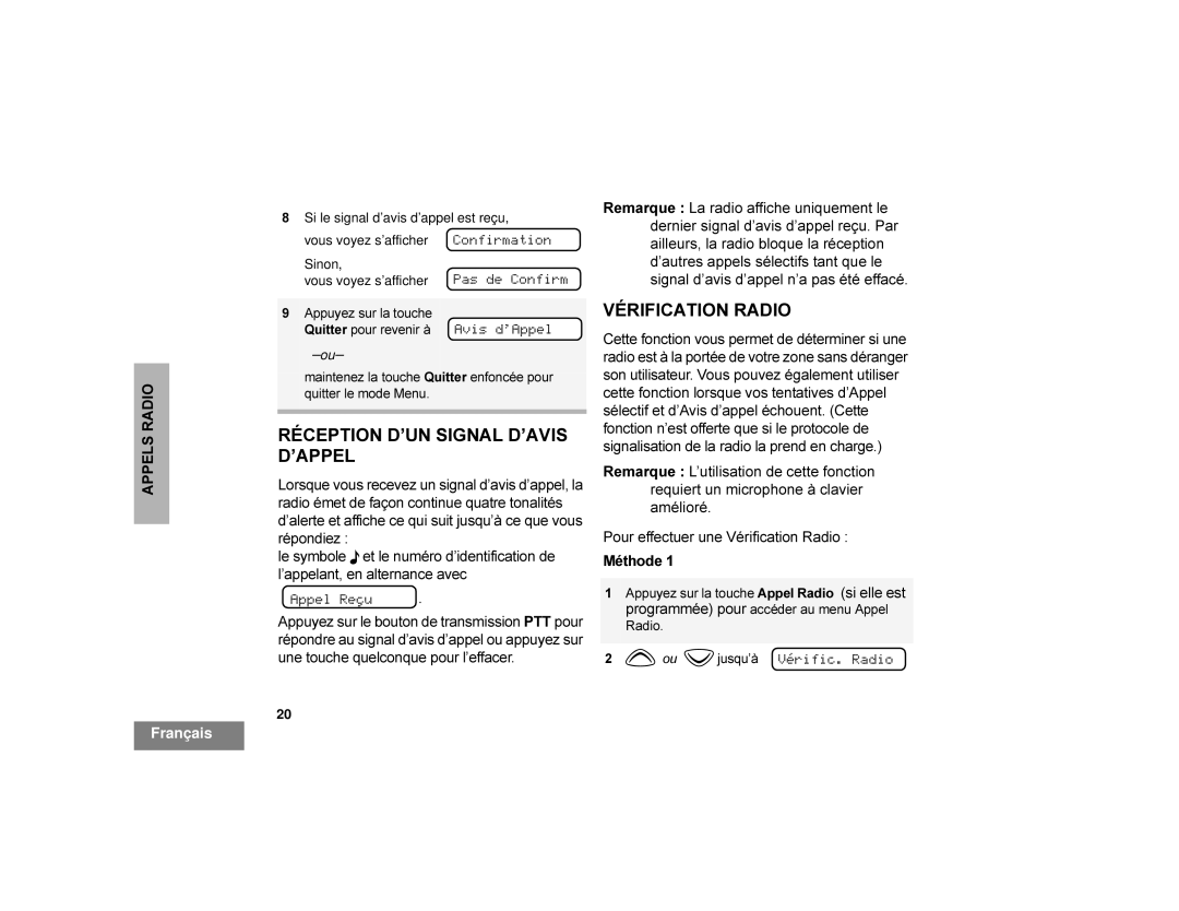 Motorola CDM1250 manual 5e&37,21¶816,*1$/¶$9,6 ¶$33, 9e5,,&$7,215$,2, ¶Dsshodqwhqdowhuqdqfhdyhf, 5DGLR 