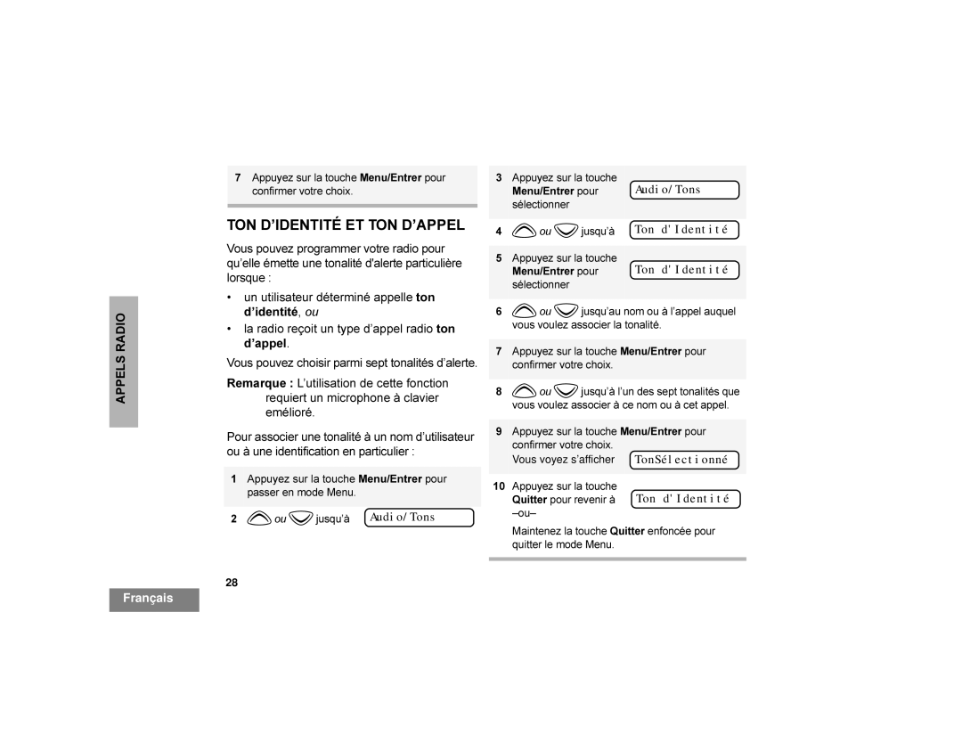 Motorola CDM1250 manual 721¶,17,7e7721¶$33, YRXzMXVTX¶DXQRPRXjO¶DSSHODXTXHO YRXVYRXOHDVVRFLHUODWRQDOLWp 