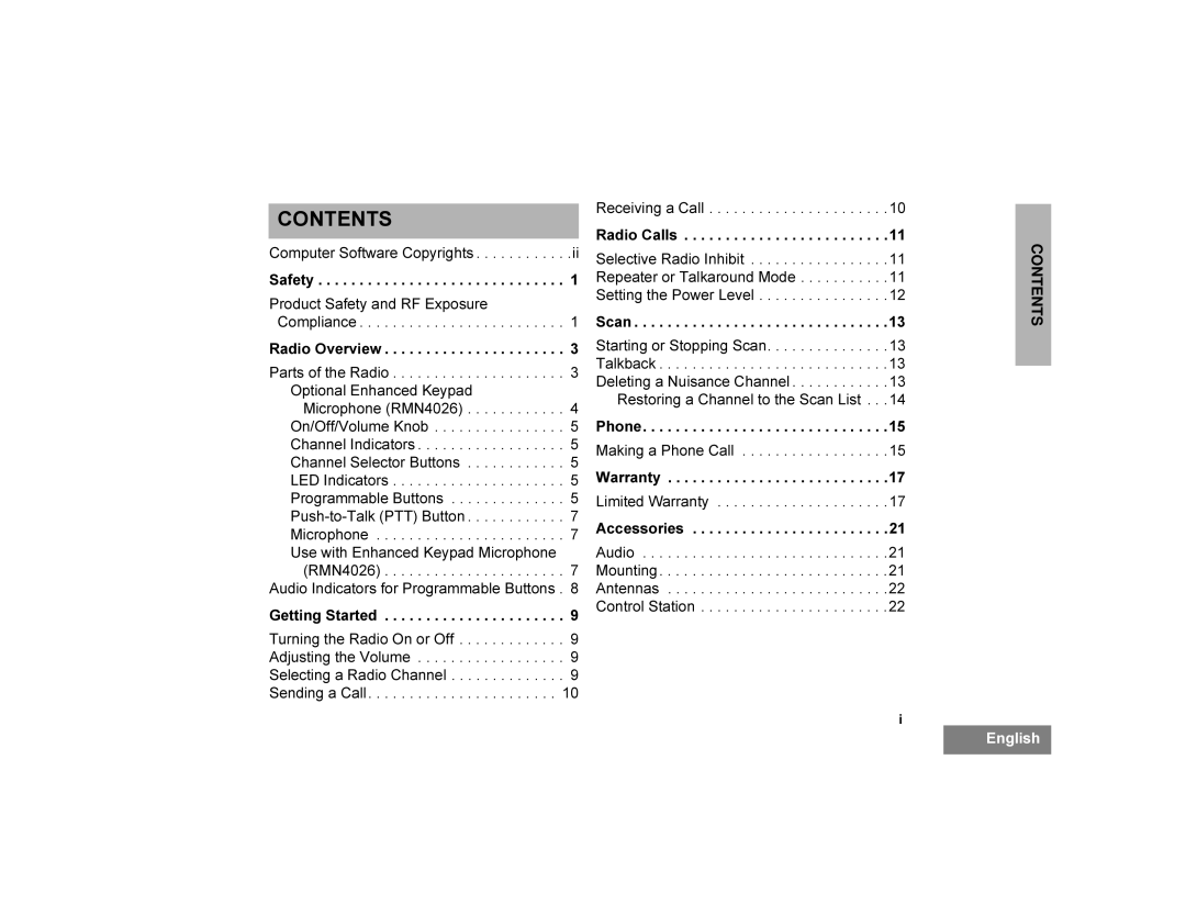 Motorola CDM750 manual 217176, $XGLR,QGLFDWRUVIRU3URJUDPPDEOH%XWWRQV 