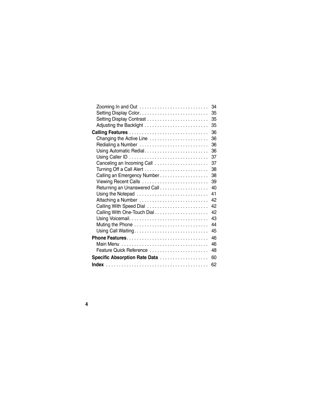 Motorola CDMA, C341a manual Index 