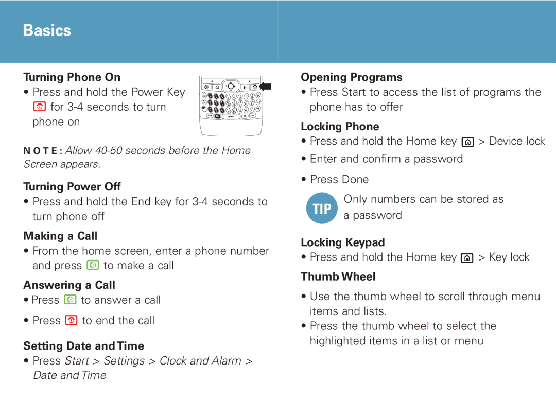 Motorola Cellular Telephone and PDA manual Basics 