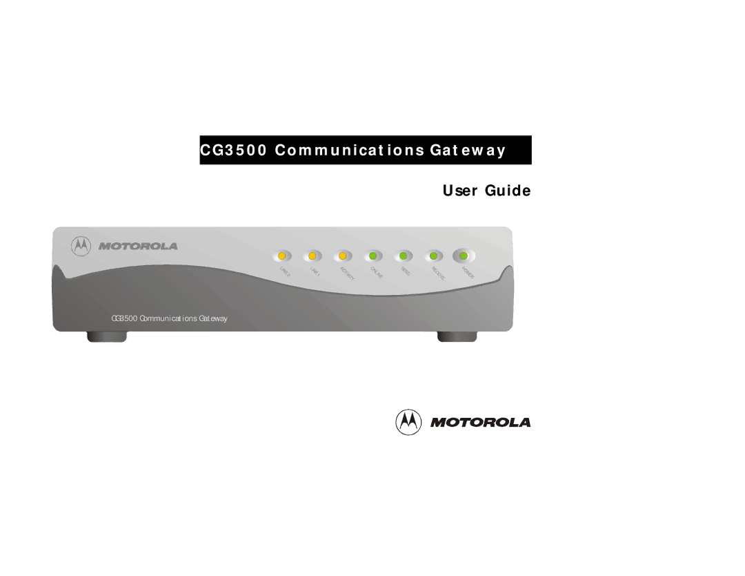 Motorola manual CG3500 Communications Gateway 