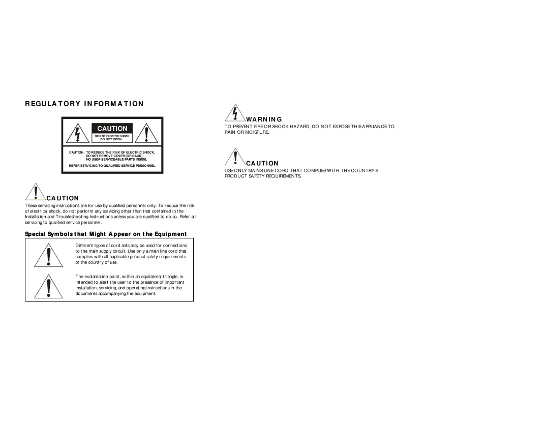 Motorola CG3500 manual Regulatory Information 