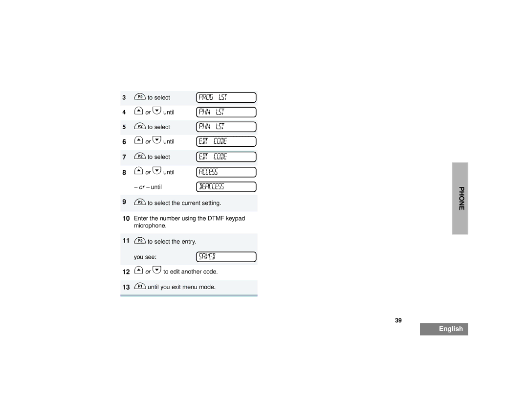 Motorola CM300 manual Phn 