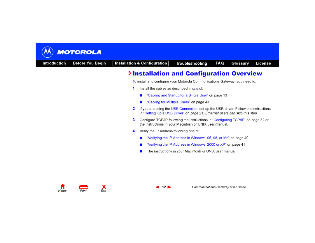 Motorola Communications Gateway manual Installation and Configuration Overview 