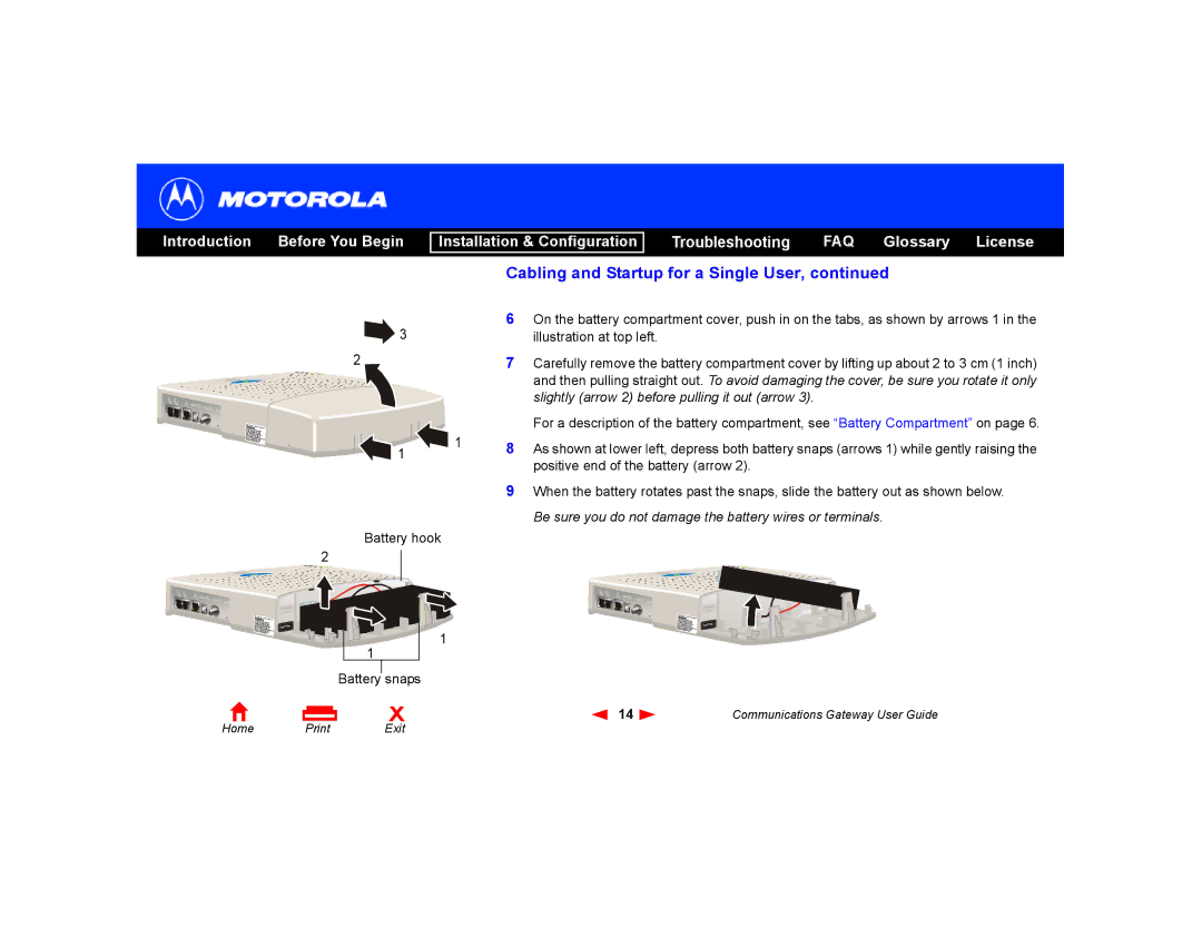 Motorola Communications Gateway manual Cabling and Startup for a Single User 