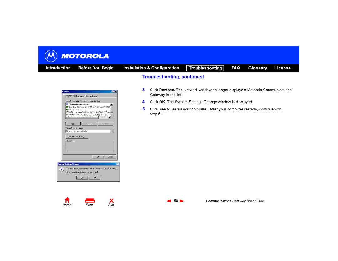 Motorola Communications Gateway manual Troubleshooting 