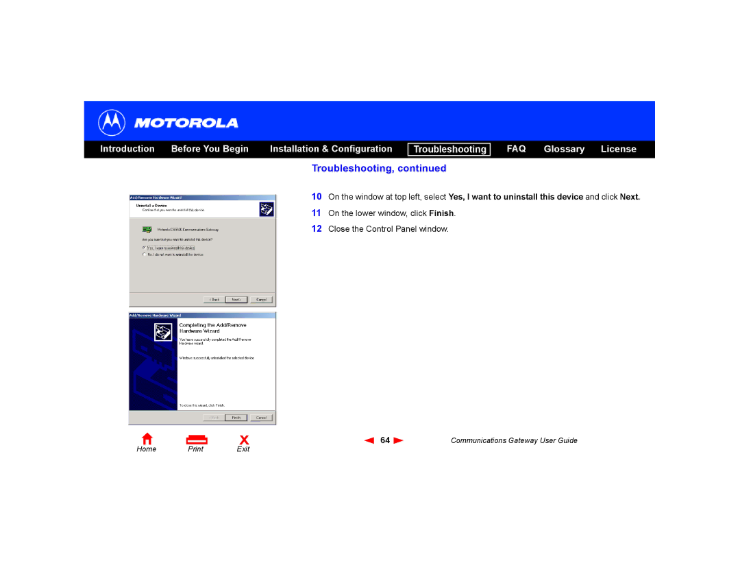 Motorola Communications Gateway manual Troubleshooting 