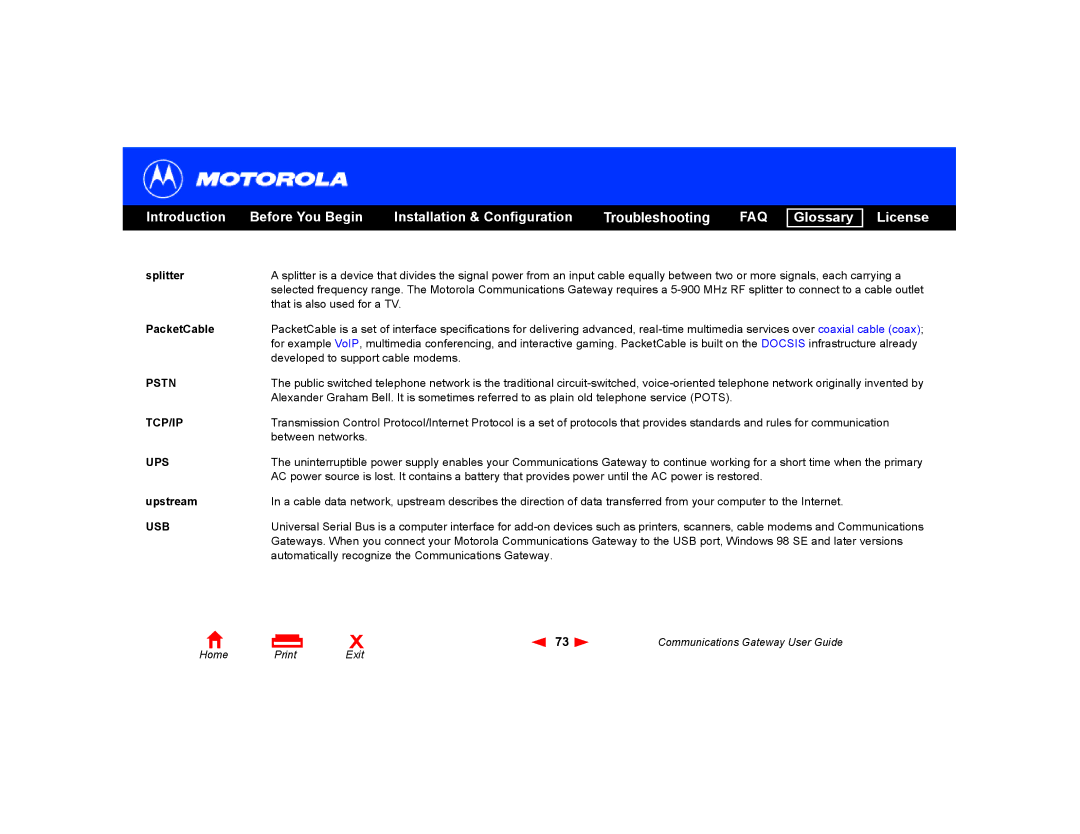 Motorola Communications Gateway manual Pstn 