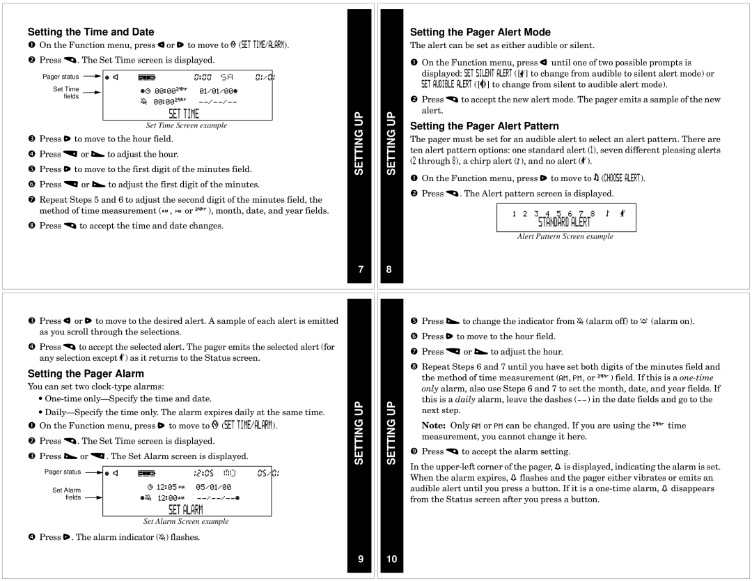 Motorola CP1250 manual Setting UP 