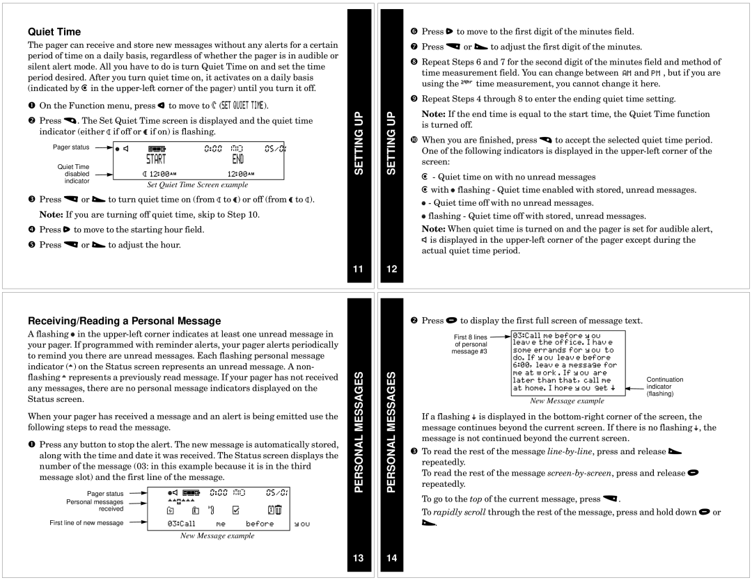 Motorola CP1250 manual Personal Messages 