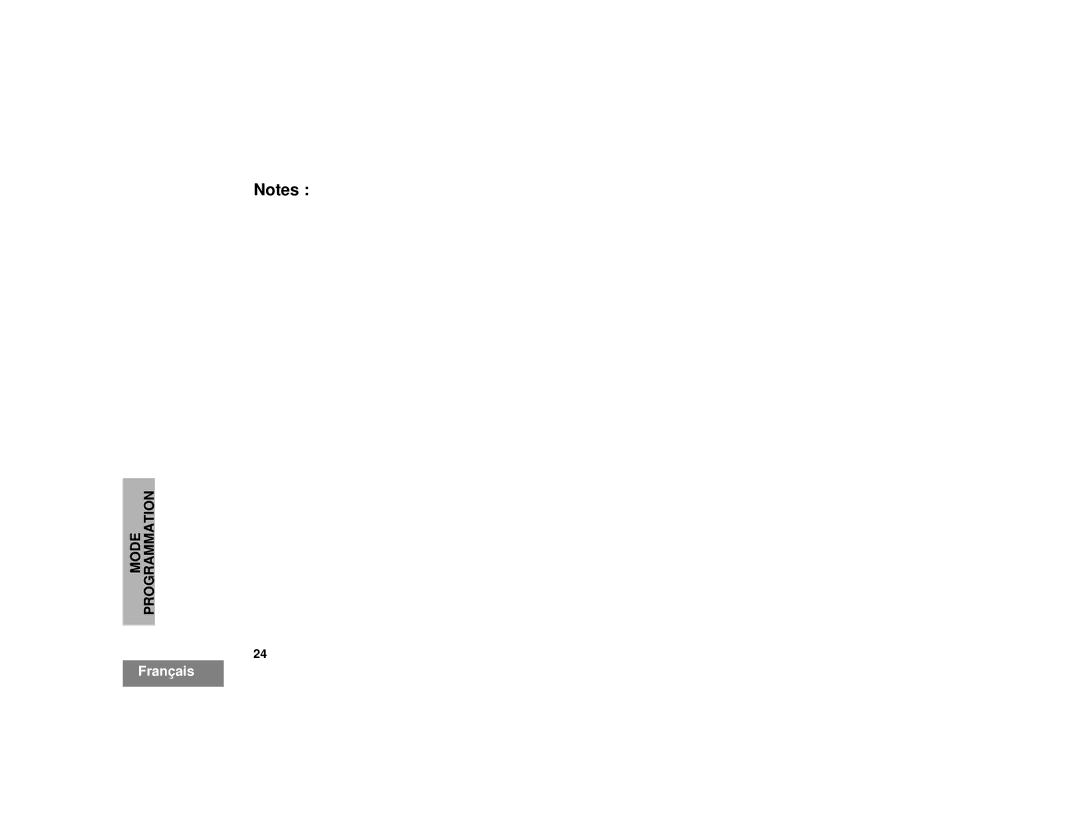 Motorola CP125TM manual Programmation Mode 