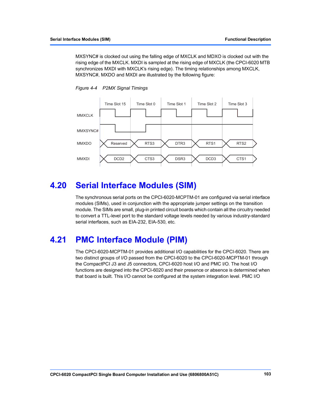 Motorola CPCI-6020 manual Serial Interface Modules SIM 