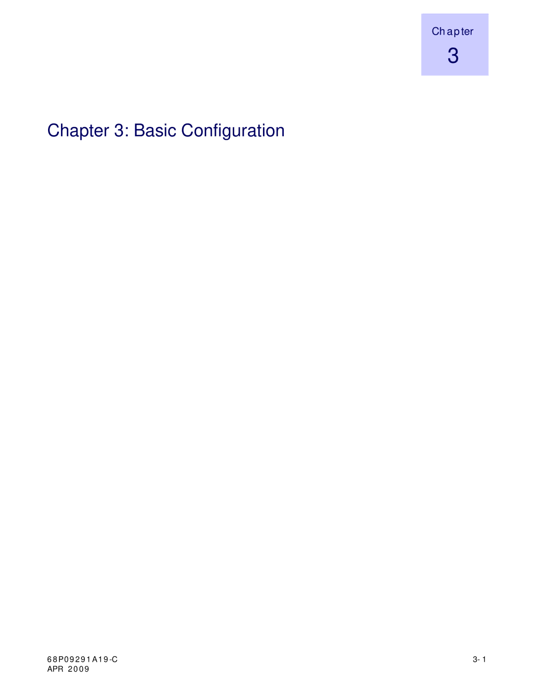 Motorola CPEI 150 user manual Basic Configuration, Chapter 