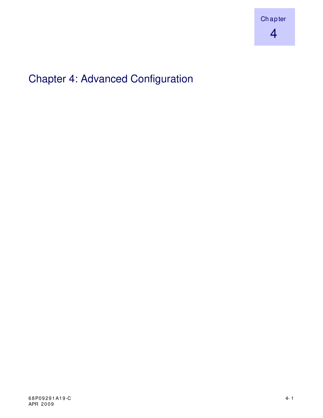 Motorola CPEI 150 user manual Advanced Configuration, Chapter 