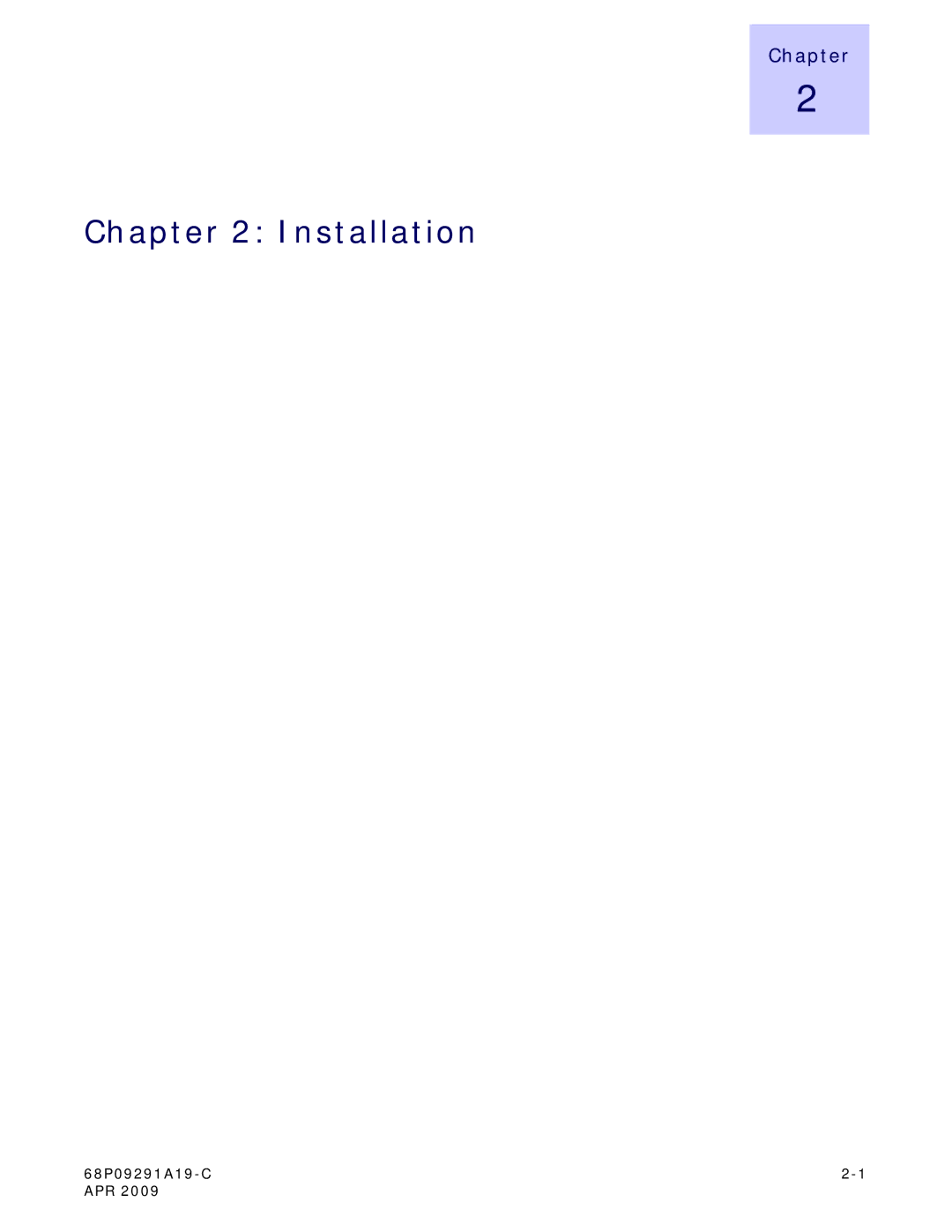 Motorola CPEI 150 user manual Installation, Chapter 