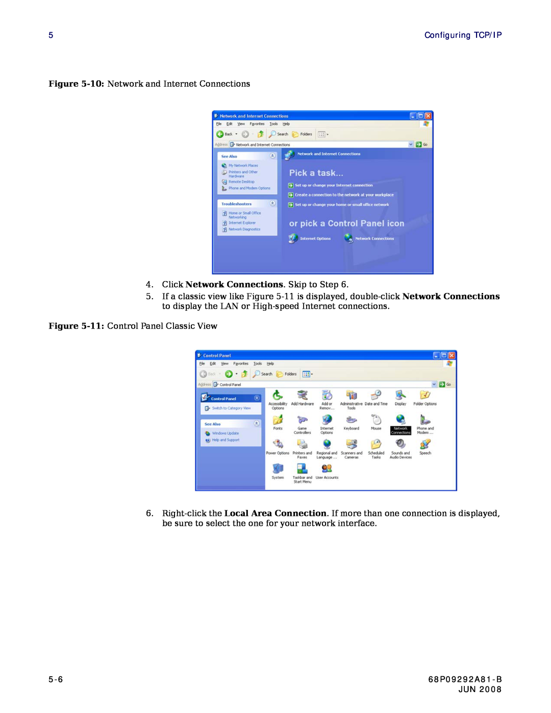 Motorola CPEI 750 manual 10 Network and Internet Connections, 68P09292A81-B 