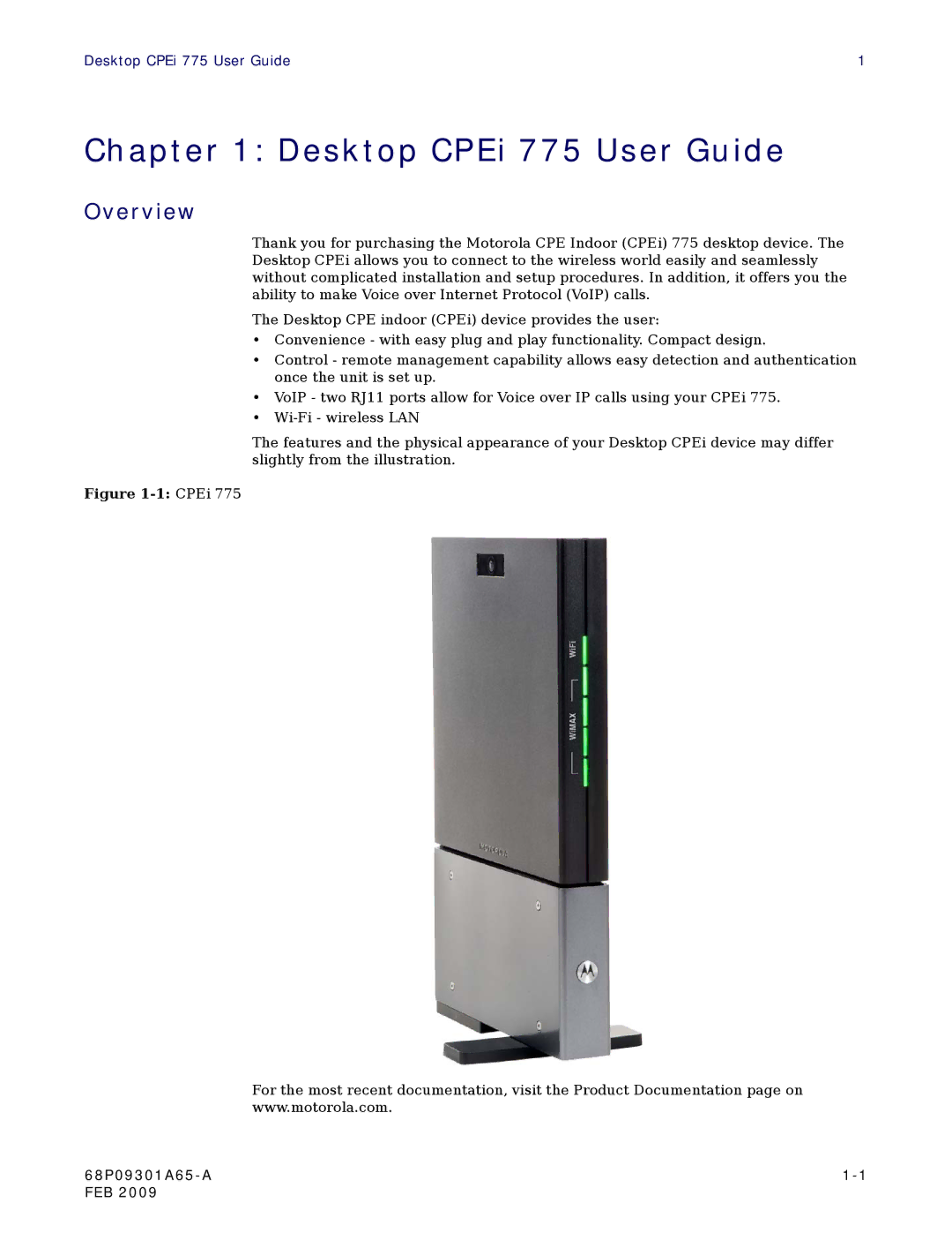 Motorola CPEI 775 user manual Desktop CPEi 775 User Guide, Overview 