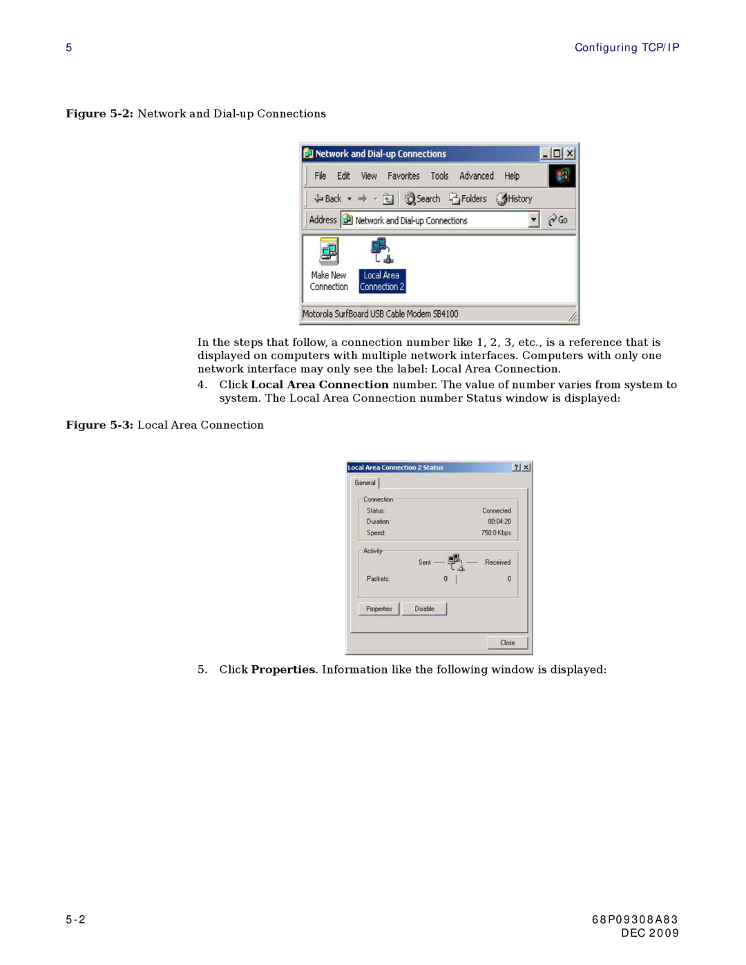 Motorola CPEI725 user manual Configuring TCP/IP 