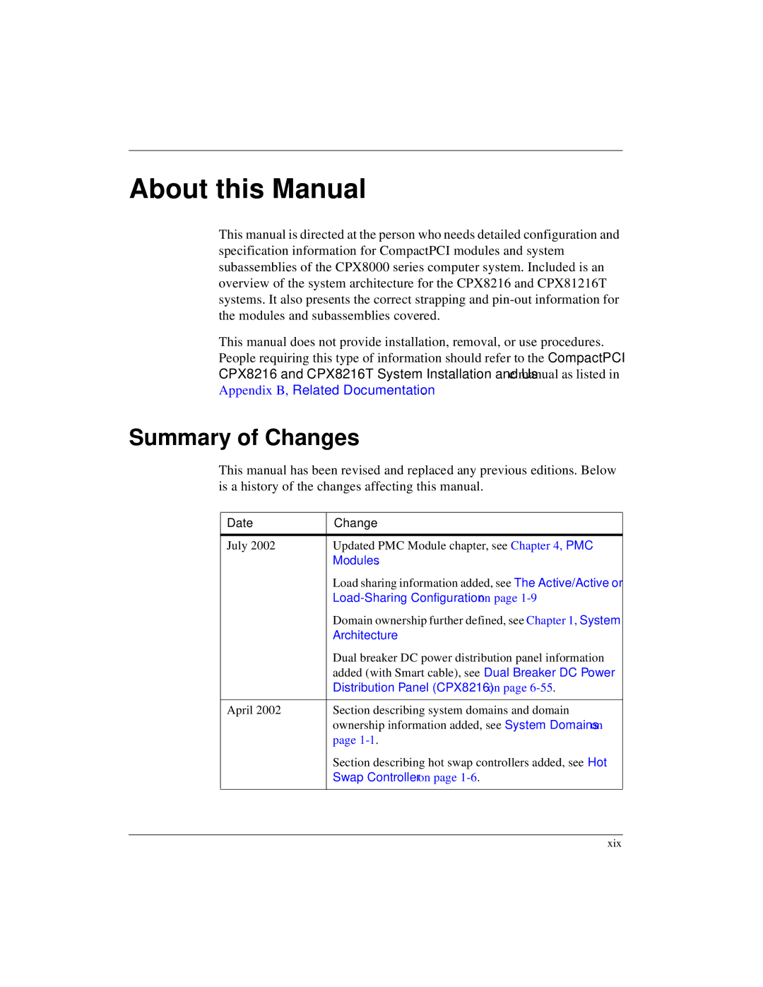 Motorola CPX8216TCPX8216T, CPX8000 manual About this Manual, Summary of Changes 