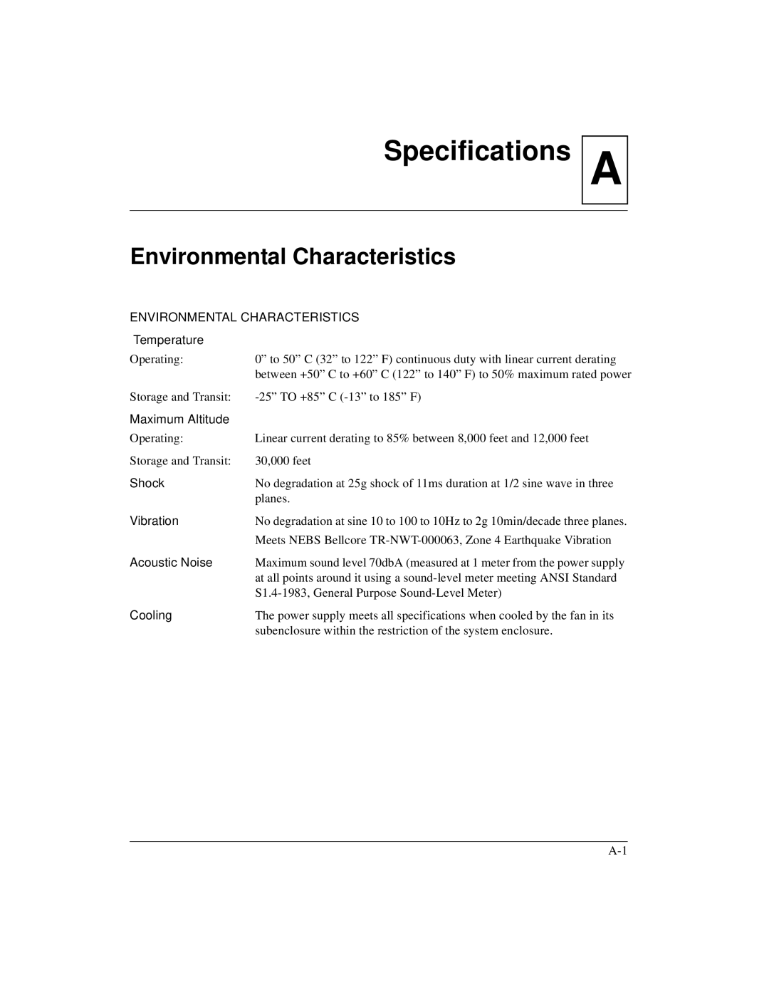 Motorola CPX8000, CPX8216TCPX8216T manual Environmental Characteristics 